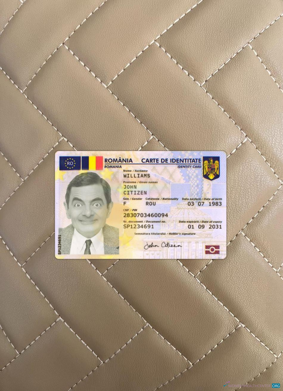 Download Romania ID card 2019 present photolook front Photoshop template